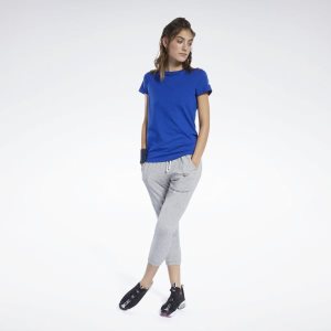 Reebok Logo T Shirt Damen - Blau - DE 489-ESJ